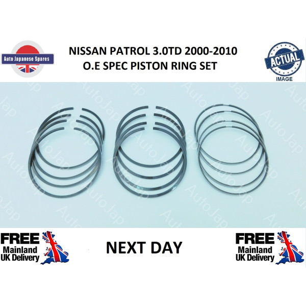NISSAN PATROL 3.0TD COMPLETE PISTON RING SET