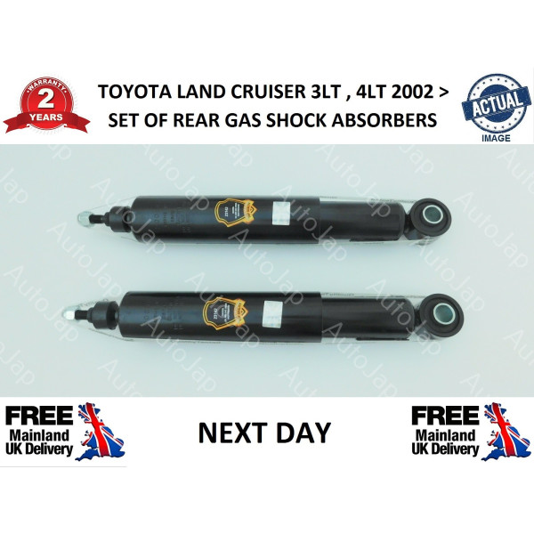 TOYOTA LAND CRUISER 3LT 4LT 2002 ON PAIR OF REAR GAS SHOCK ABSORBERS